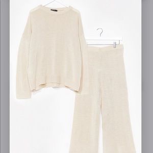 NASTY GAL knitted sweater with matching pants